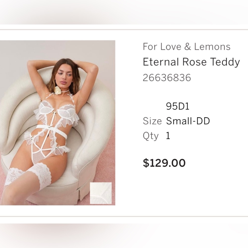 For Love and Lemons Teddy